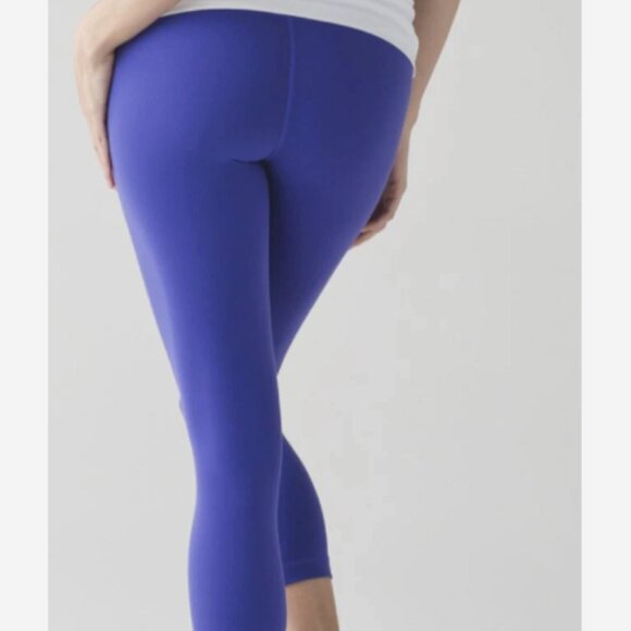 Lululemon Wunder Under Roll Down Crop Purple Size 10 - Picture 2 of 8